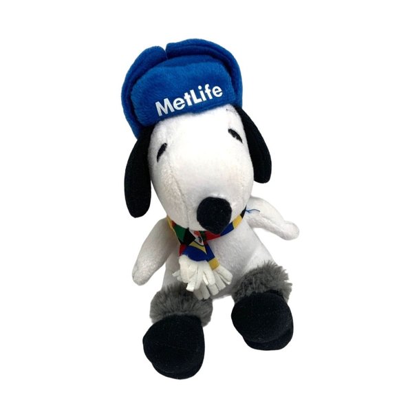 Metlife Plush Snoopy Stuffed Animal Toy With at Scarf WInter Boots 7 in Tall Sea - Picture 1 of 5